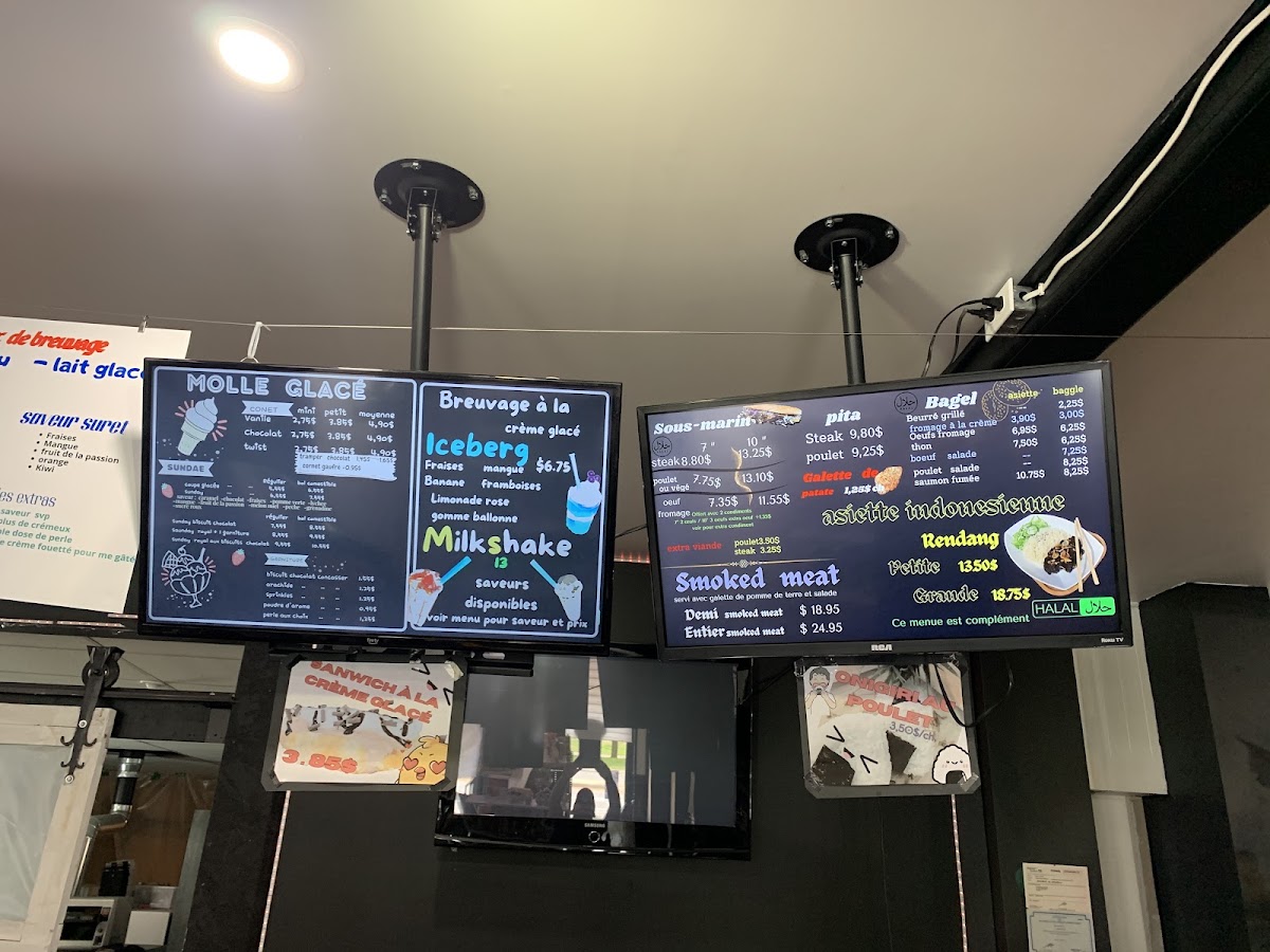 Boba T 77 menu board