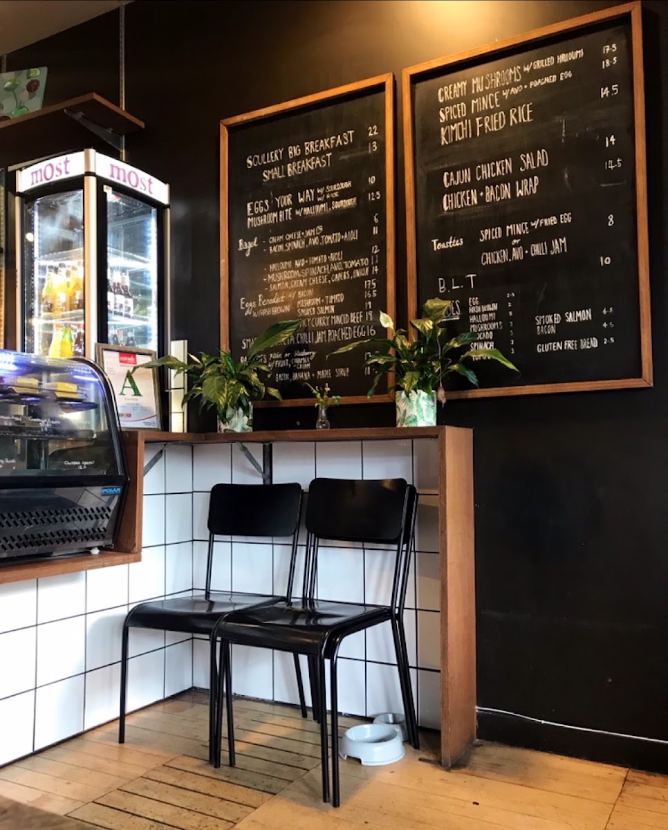 Scullery menu board