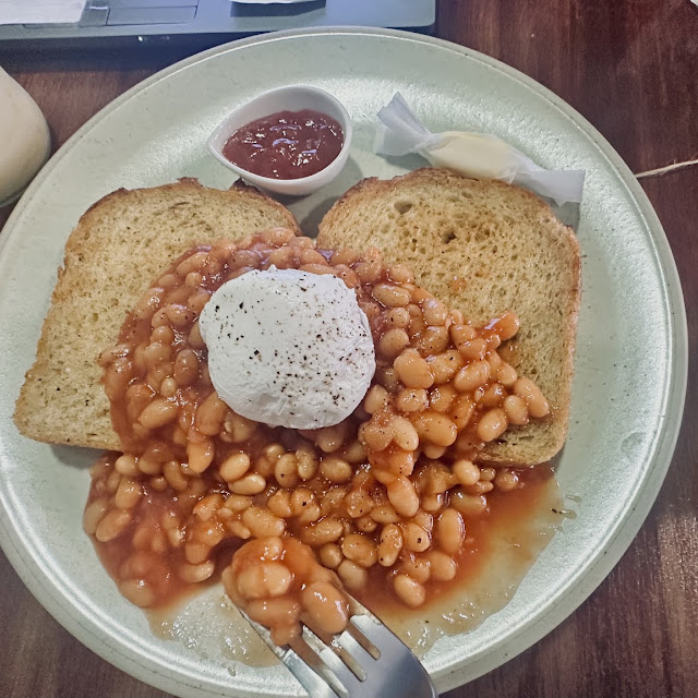 Beans on Toast with Poached Egg