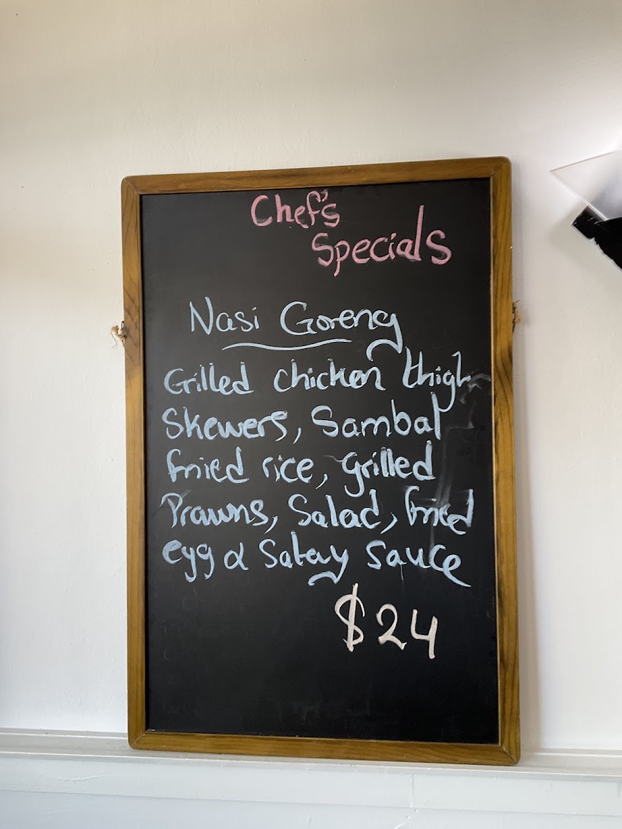 20g Coffee Cafe menu board
