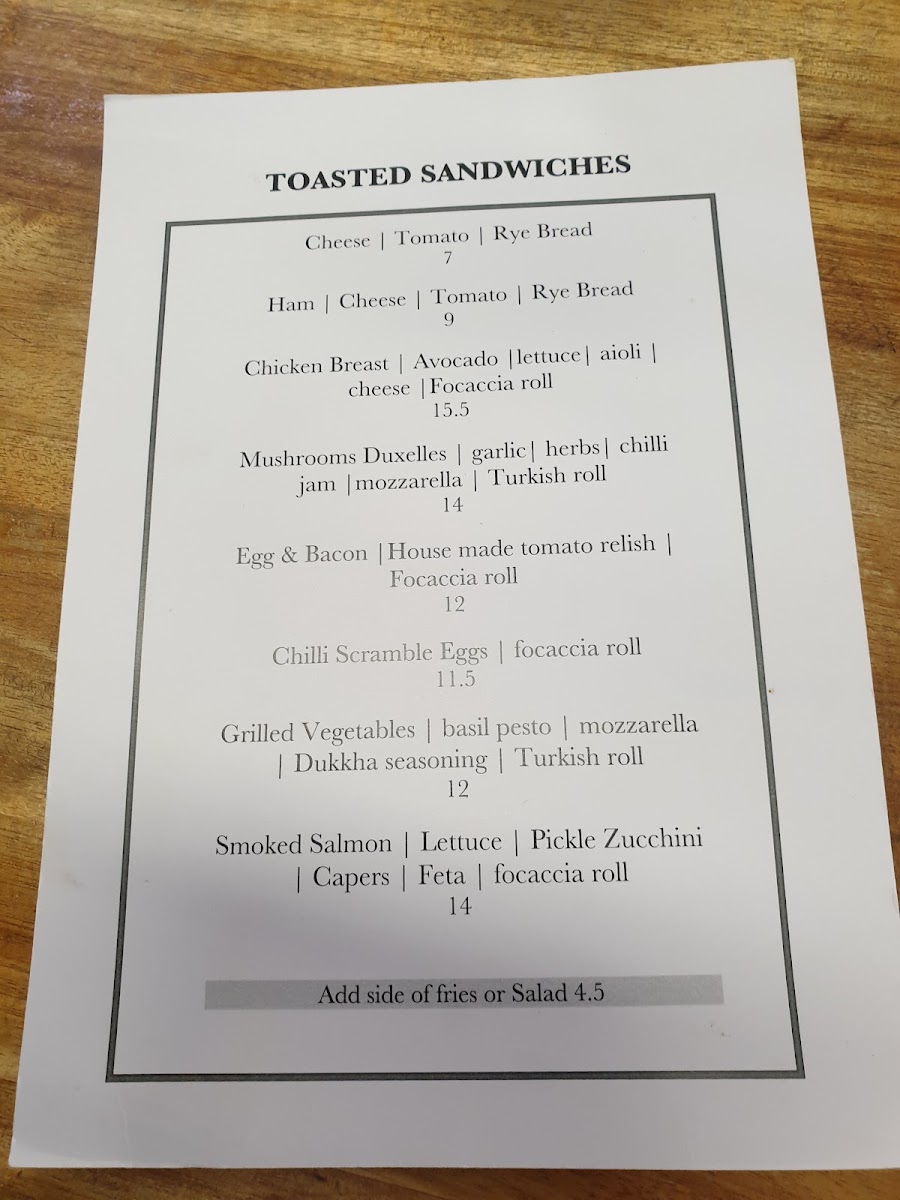 20g Coffee Cafe menu board