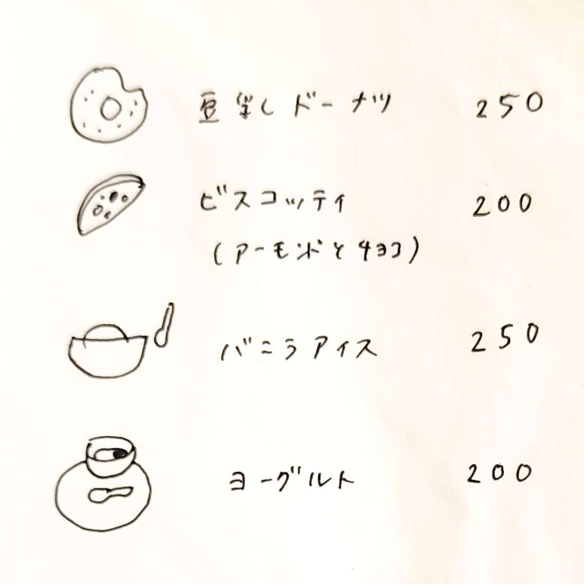 Sosui menu board