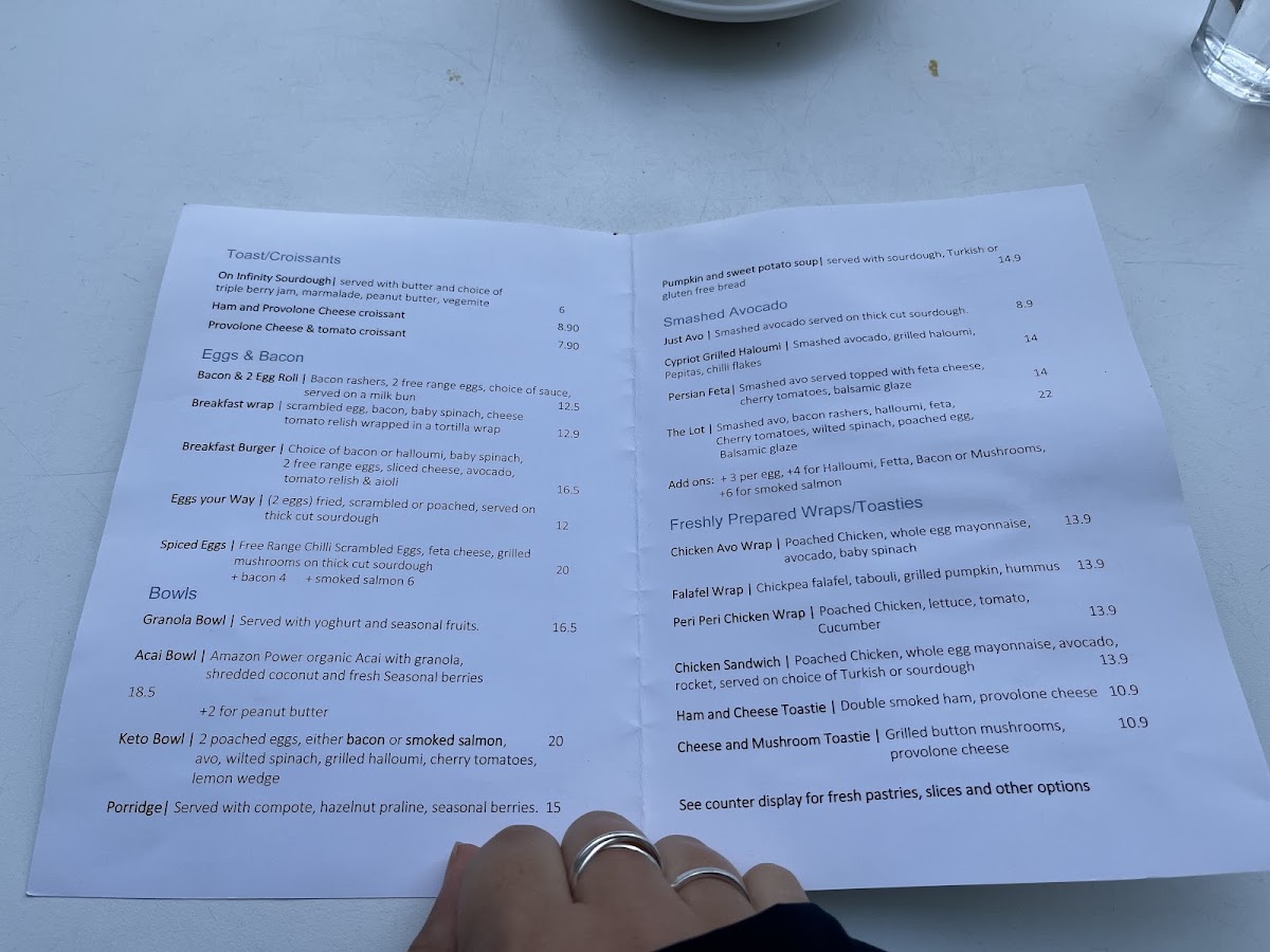 Bluebottle Espresso menu board