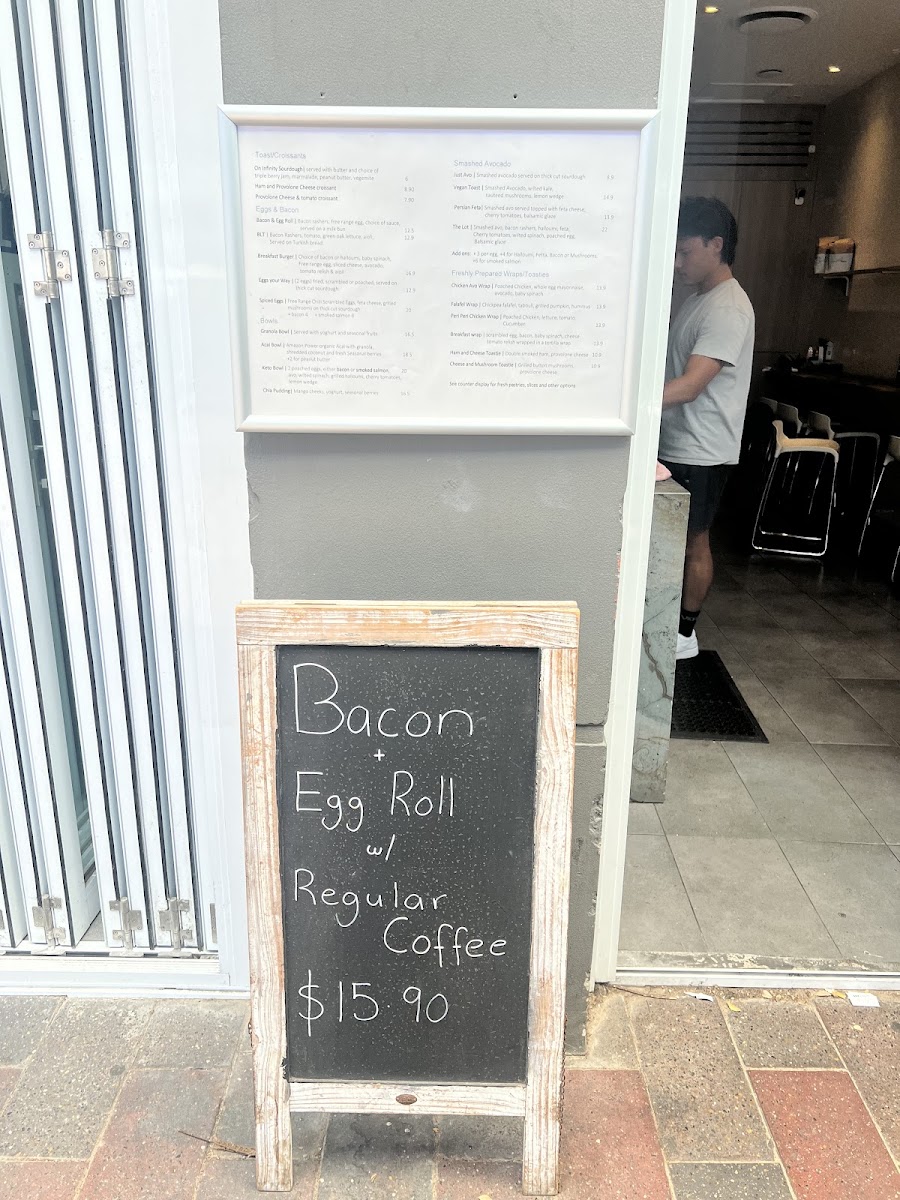 Bluebottle Espresso menu board