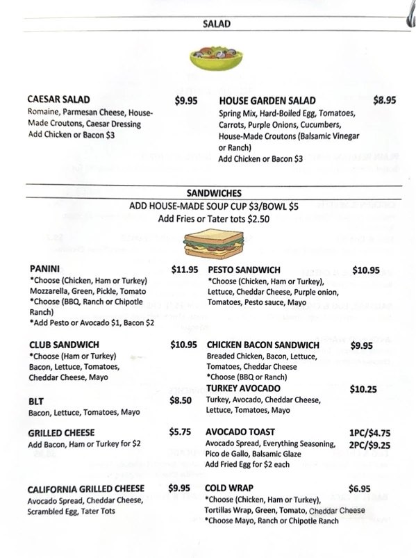 Prandium Cortland menu board