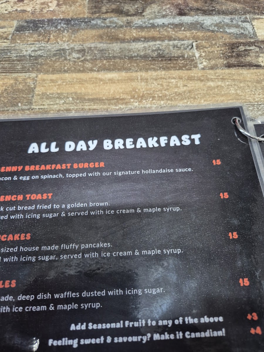 Beasty Beans Cafe menu board