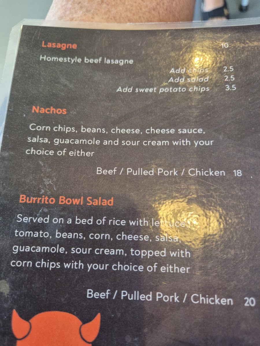 Beasty Beans Cafe menu board