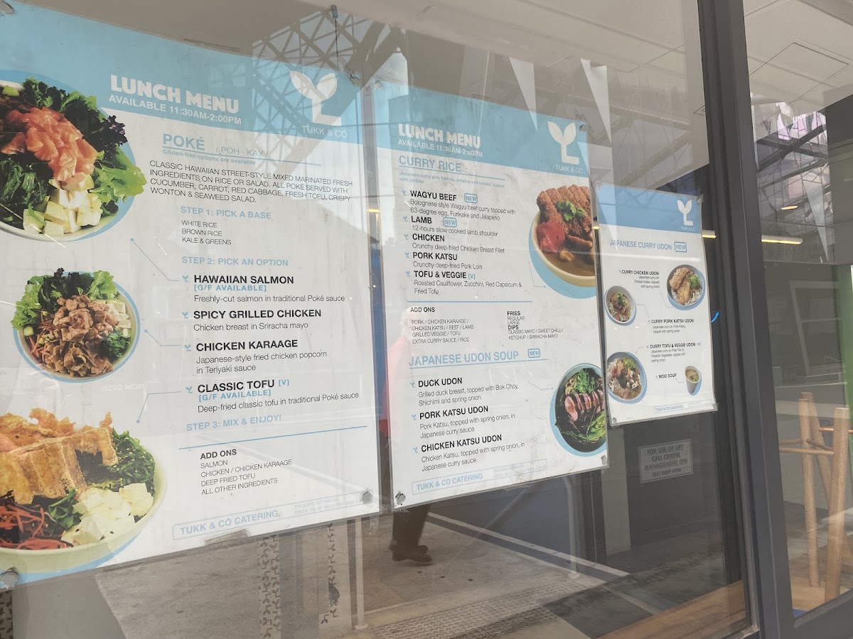 Tukk and Co menu board