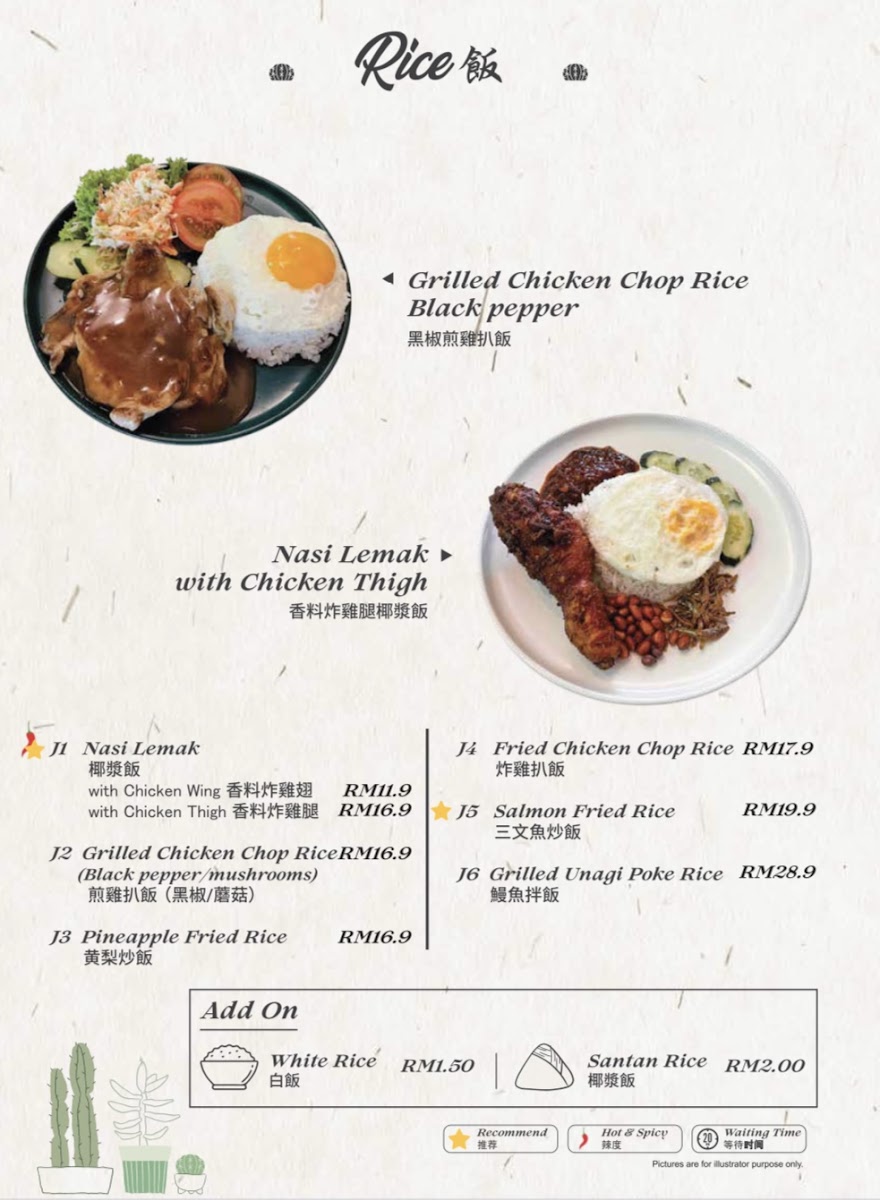 CACTISSERT CAFE menu board