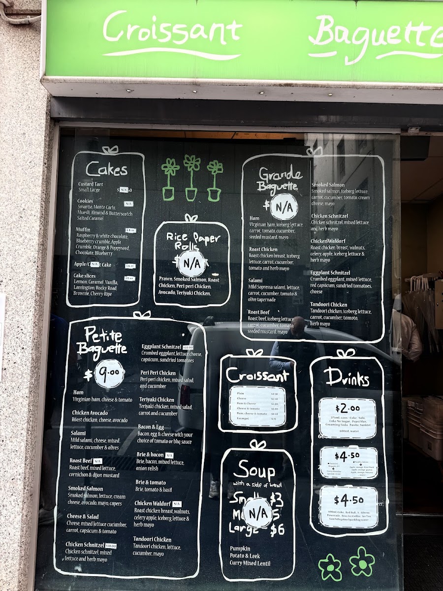 B3 Cafe menu board