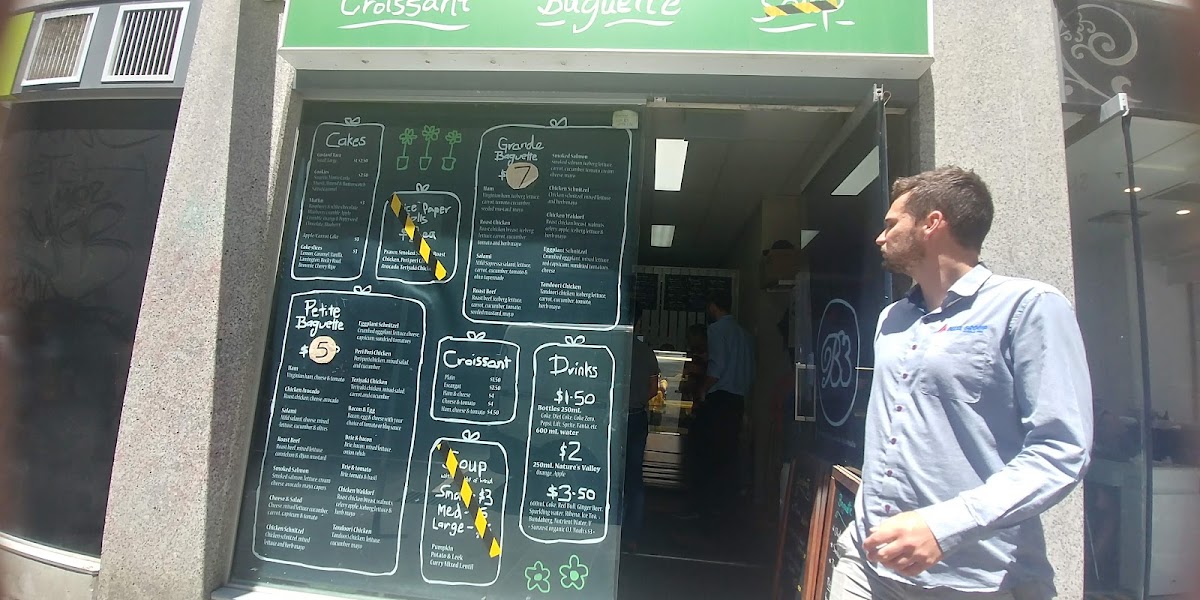 B3 Cafe menu board
