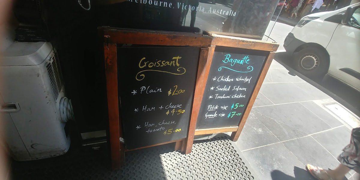 B3 Cafe menu board