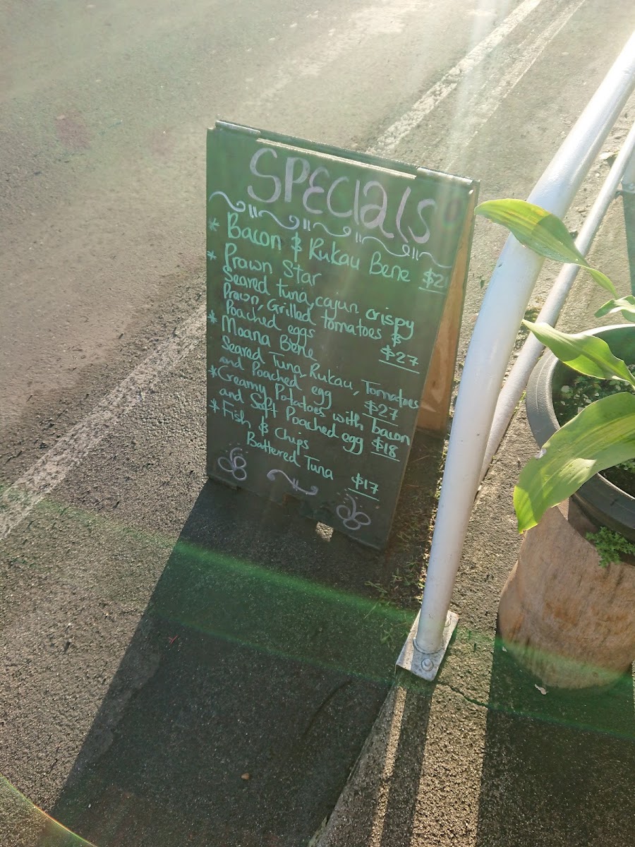 Soul Cafe & Barber menu board