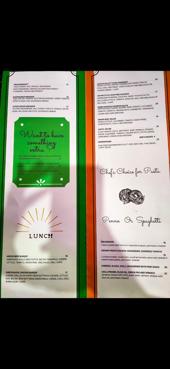 Badmanner menu board