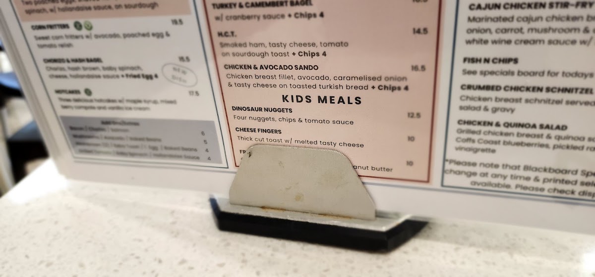 JBN Cafe menu board