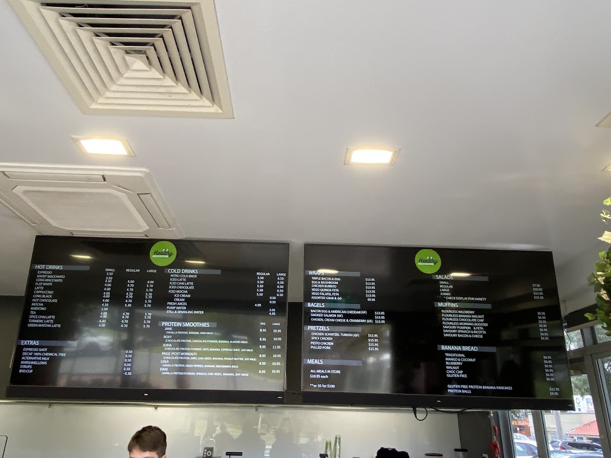 Healthy Power Meals menu board
