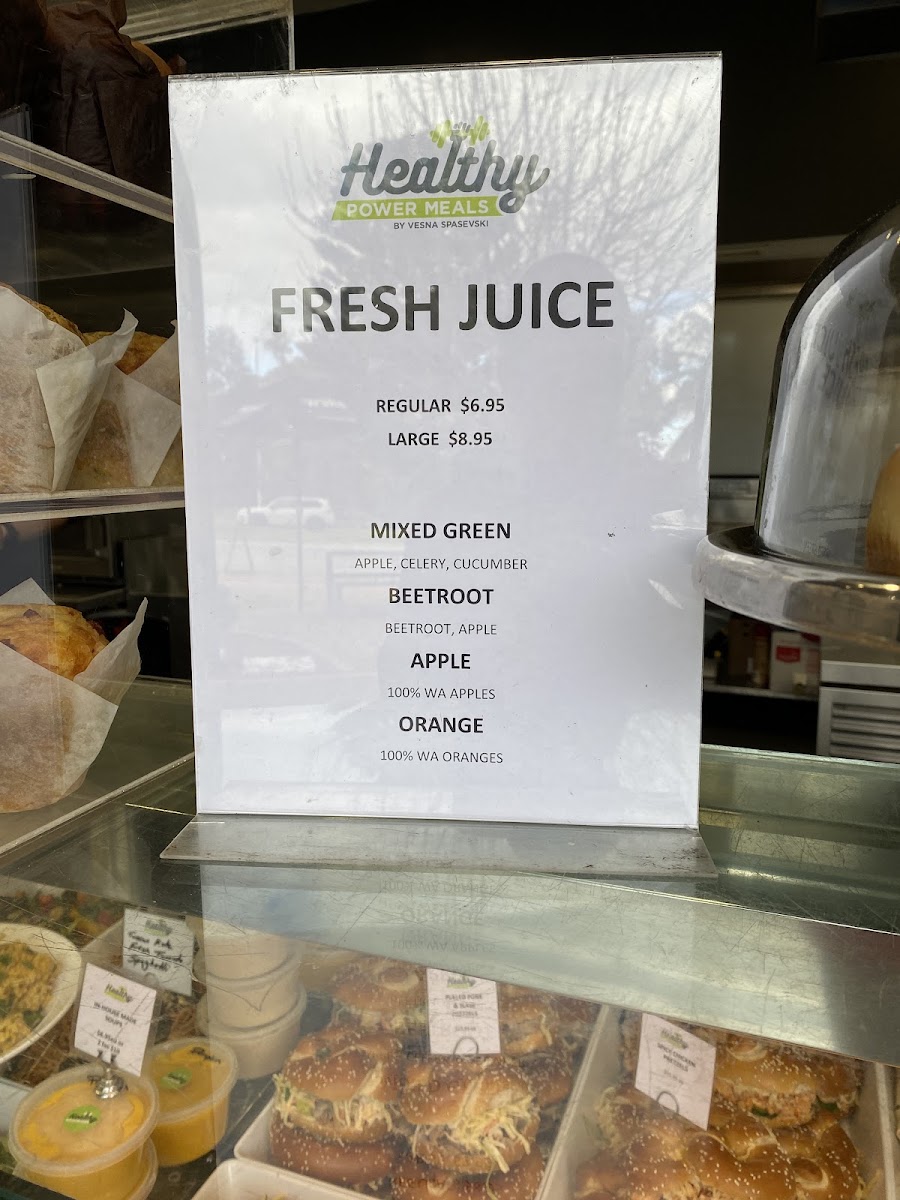 Healthy Power Meals menu board
