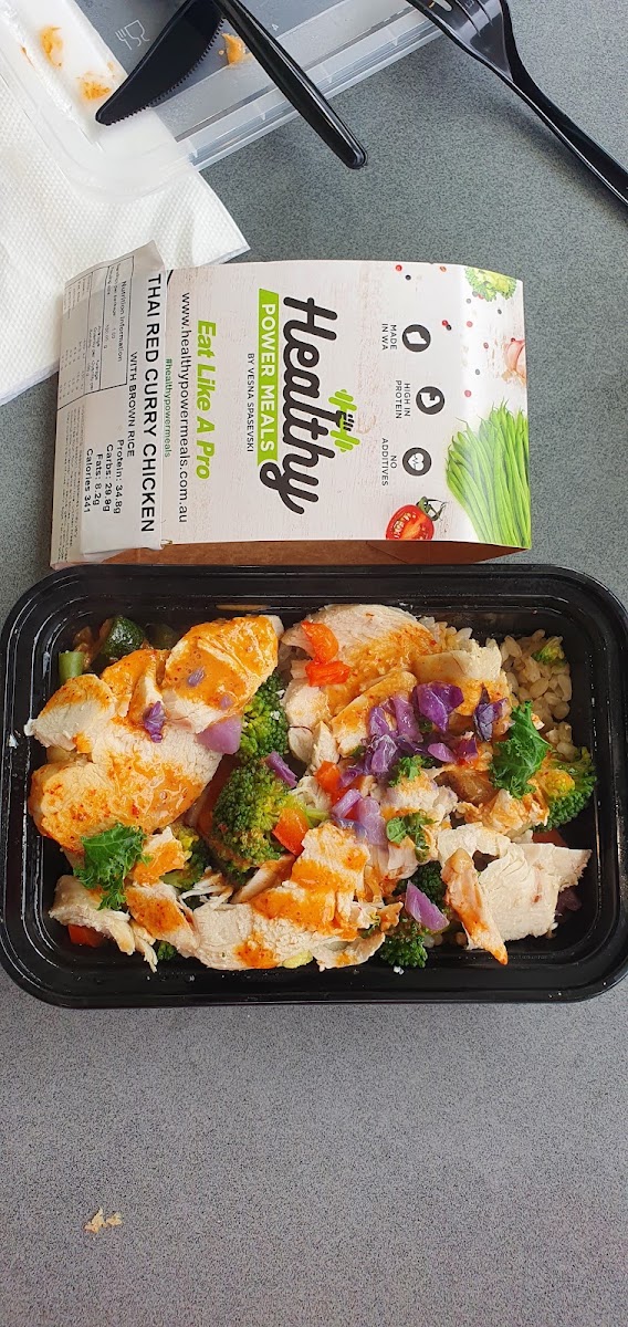 Healthy Power Meals menu board
