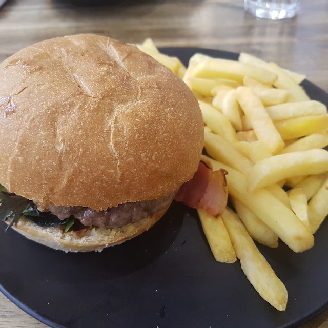Beef Burger and Chips