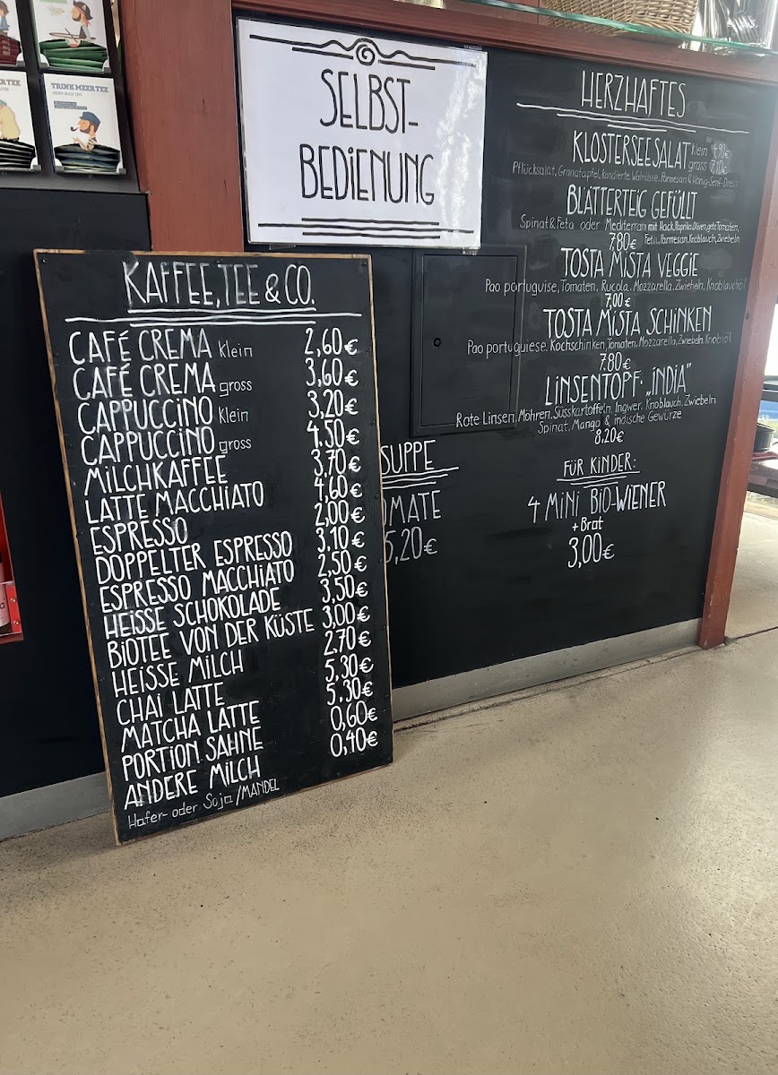 Ufercafé menu board