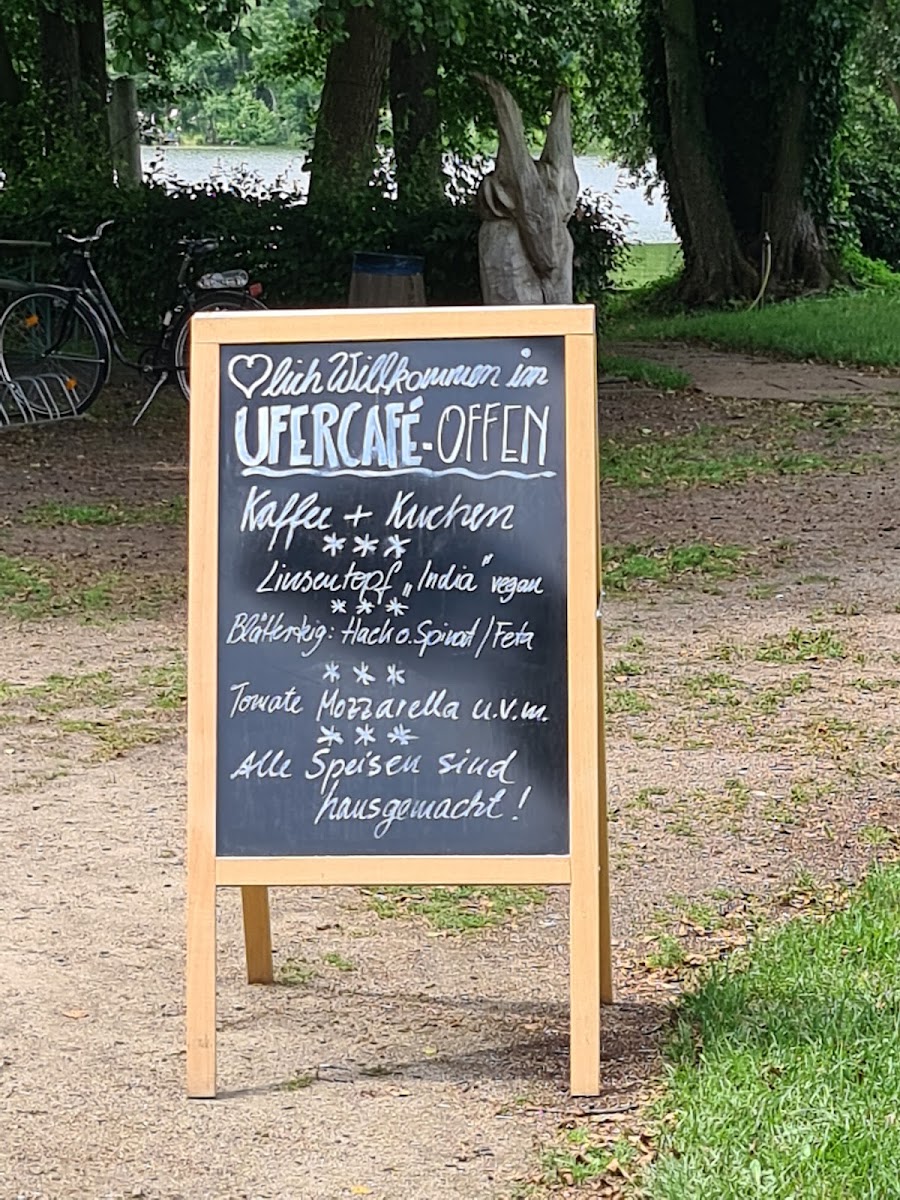Ufercafé menu board
