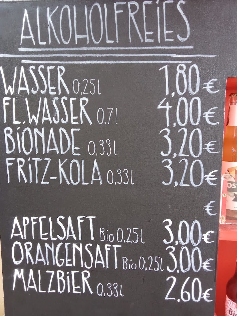 Ufercafé menu board