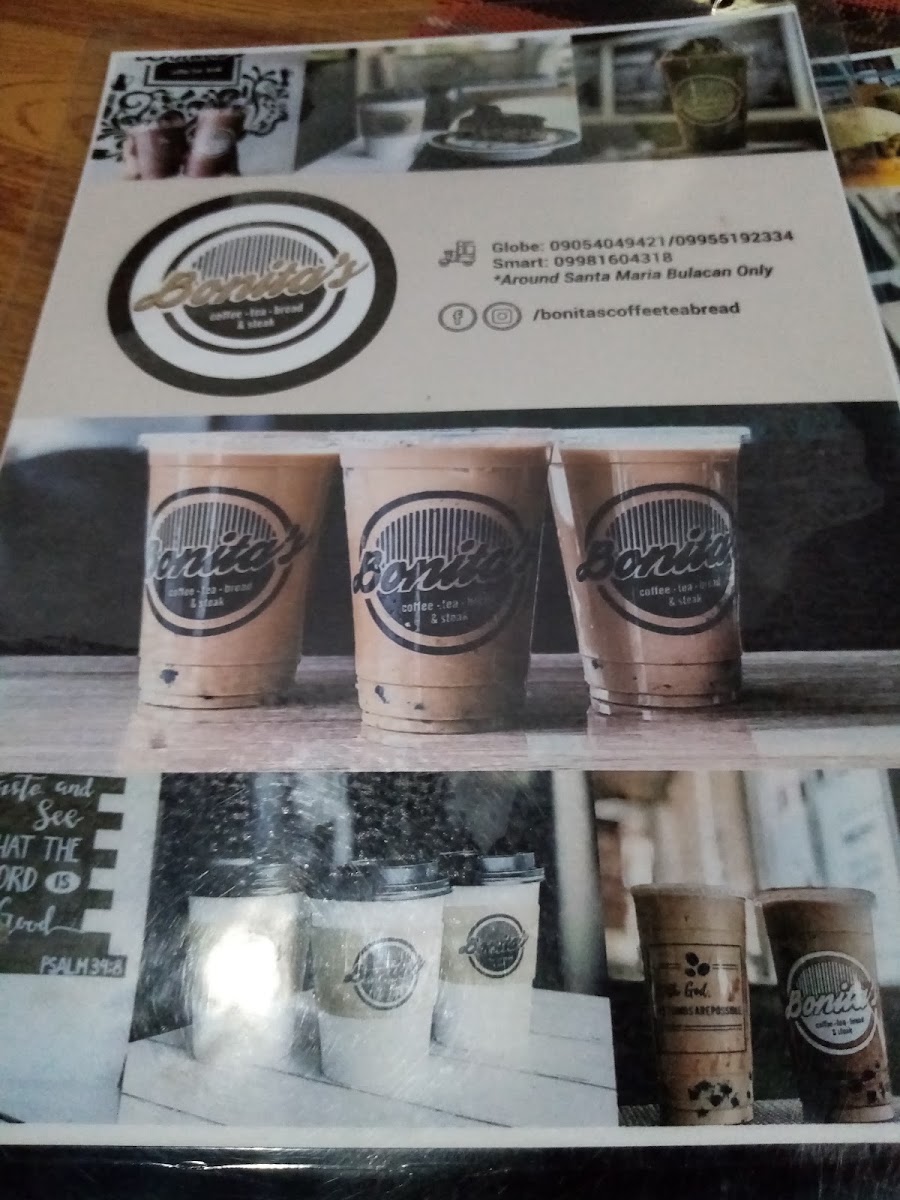 Bonita's menu board