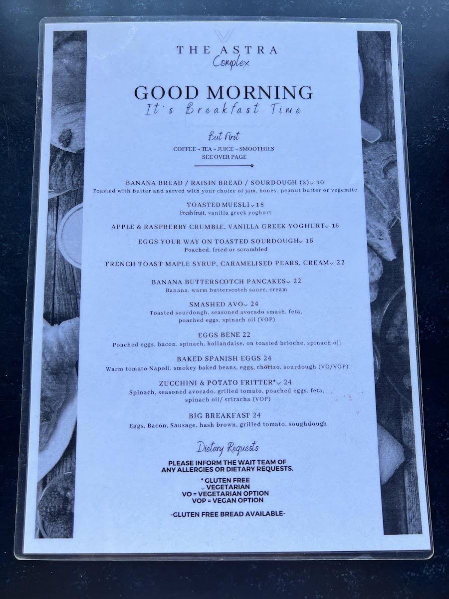 Soull Cafe and Espresso Bar menu board