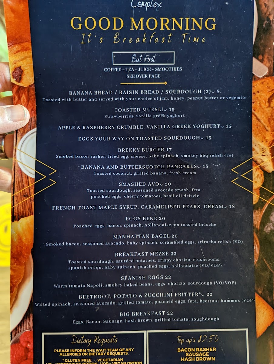 Soull Cafe and Espresso Bar menu board