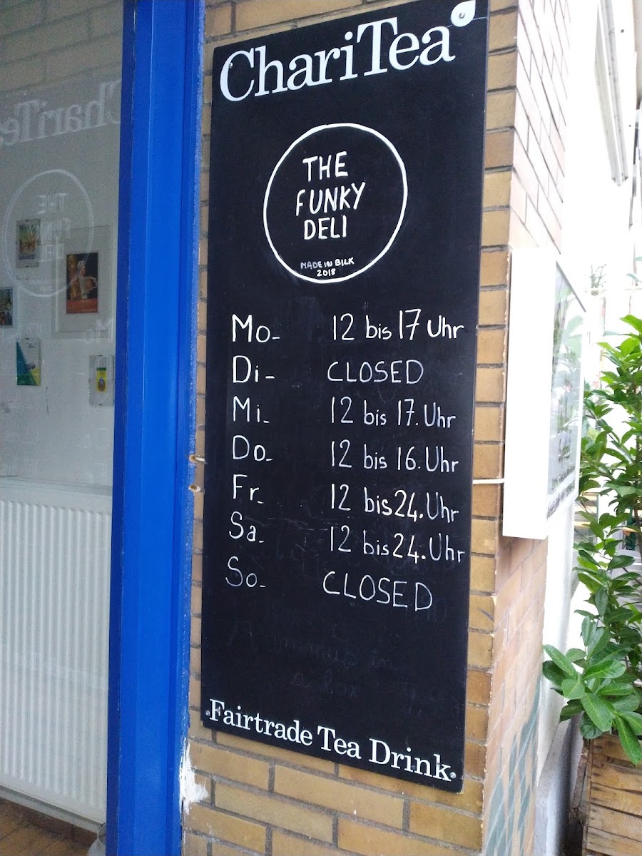 The funky Deli menu board