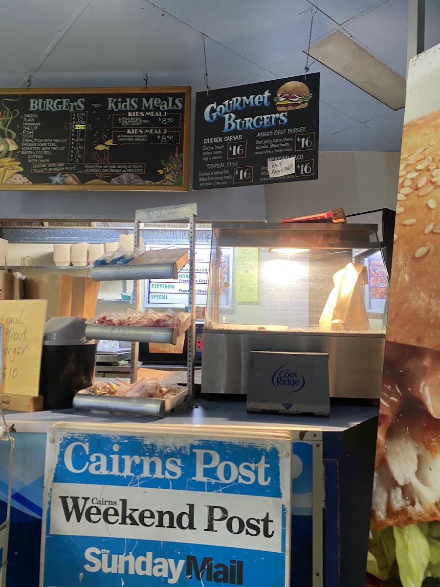 Mulgrave Seafoods menu board