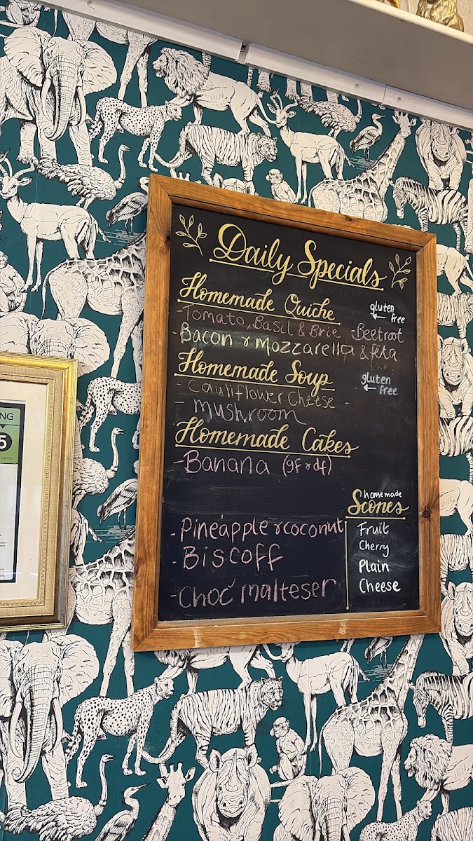 Lion House Tearoom menu board