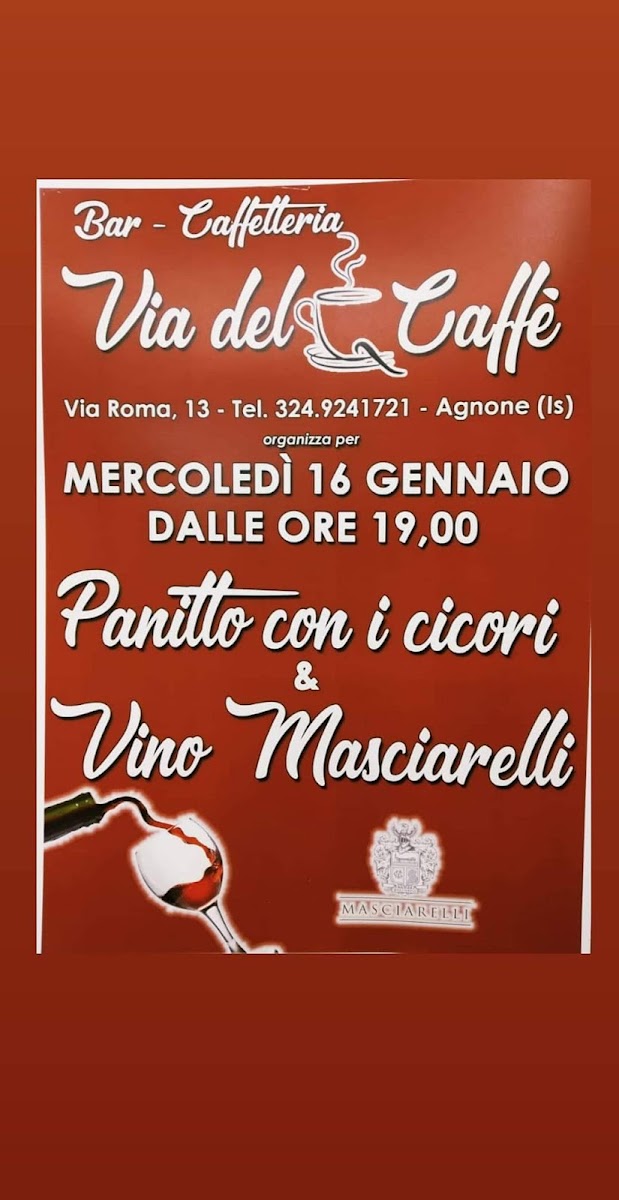 Via del caffè di Diana Antonio menu board