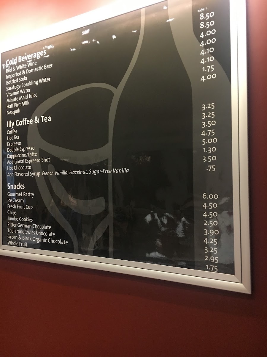 Cafe On 1 menu board