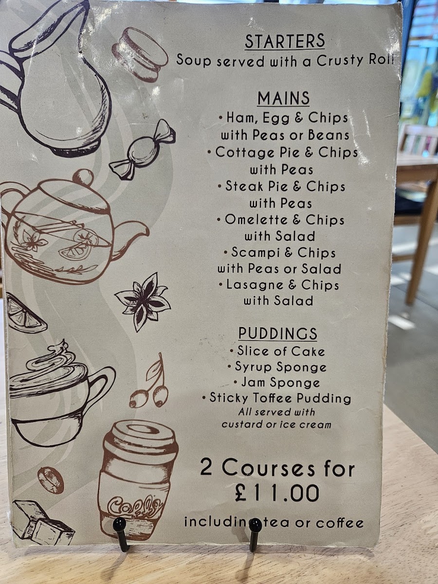 Humber Hideaway Cafe menu board