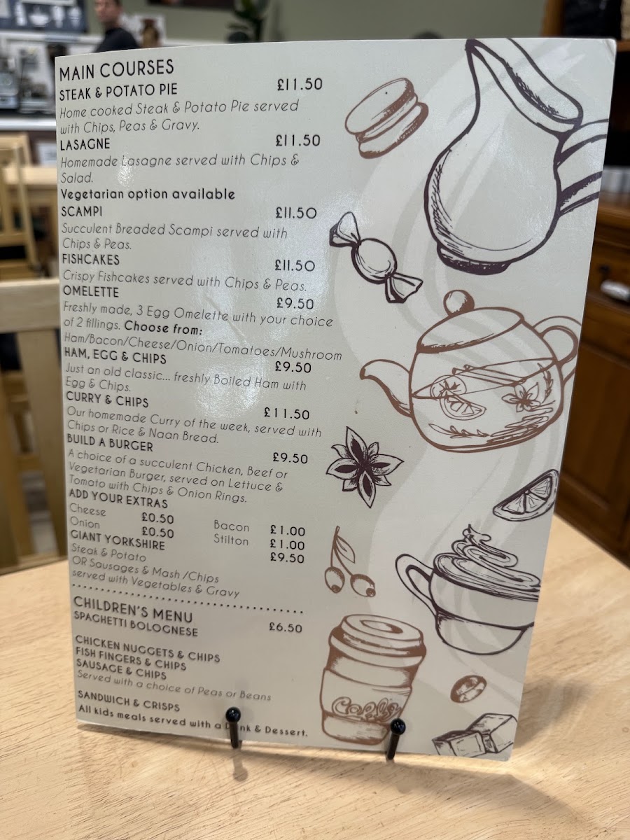 Humber Hideaway Cafe menu board