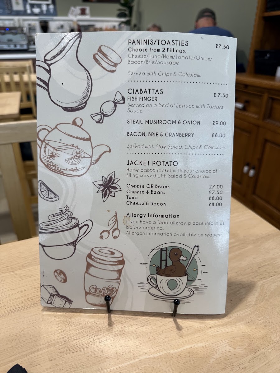 Humber Hideaway Cafe menu board