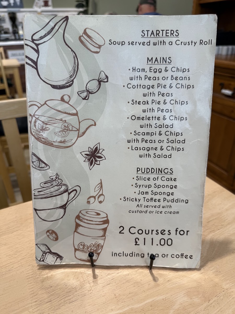 Humber Hideaway Cafe menu board