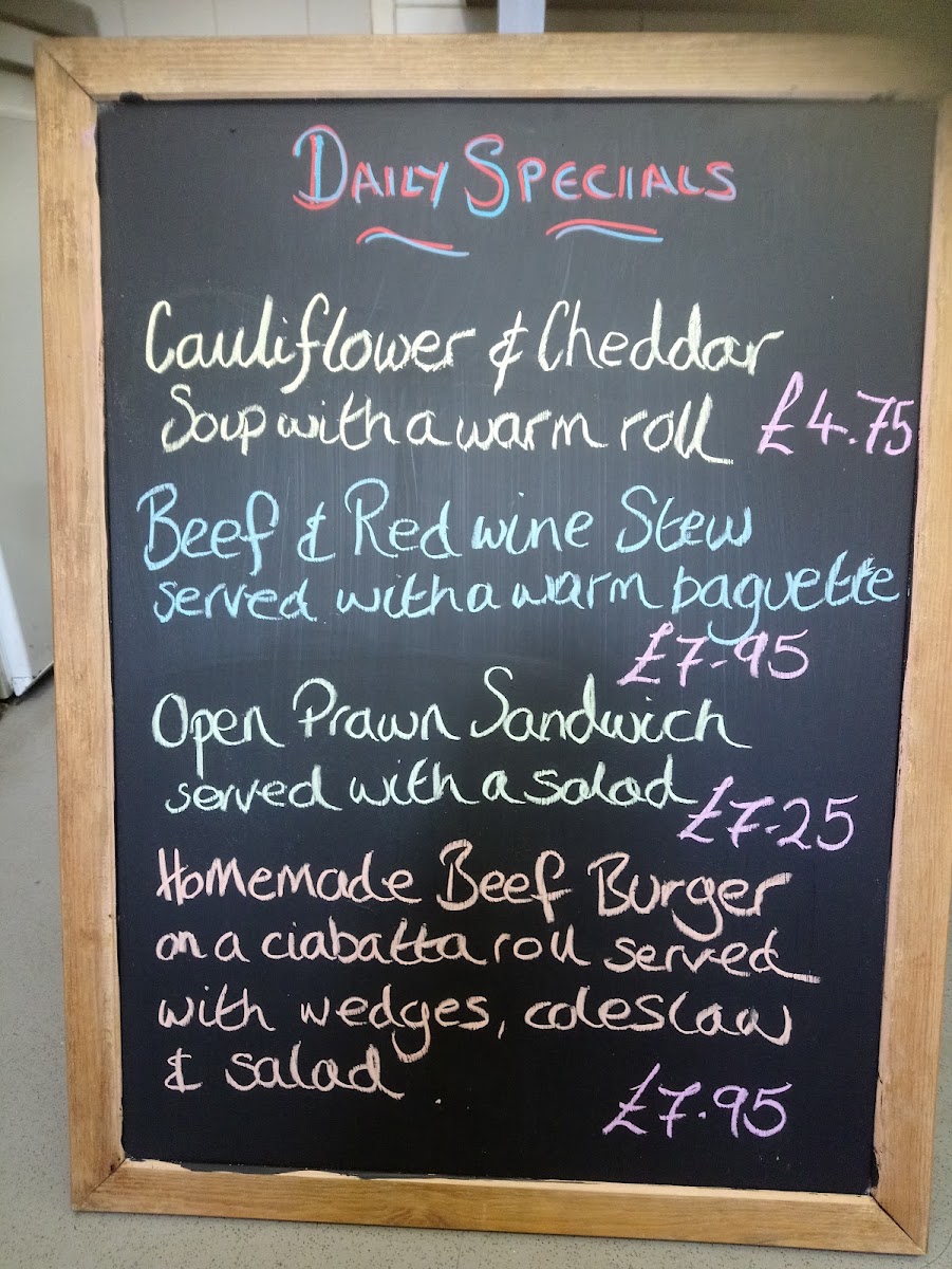 Crabtrees Cafe Bar menu board