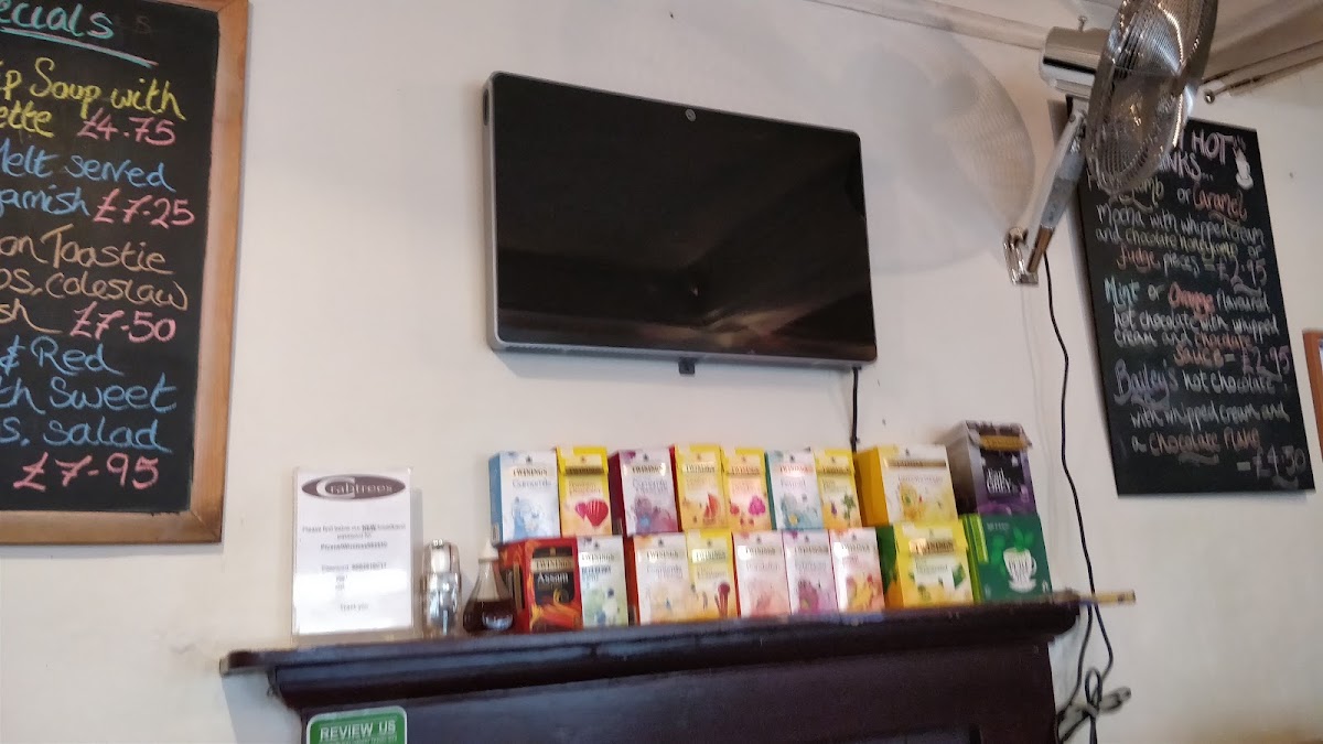 Crabtrees Cafe Bar menu board