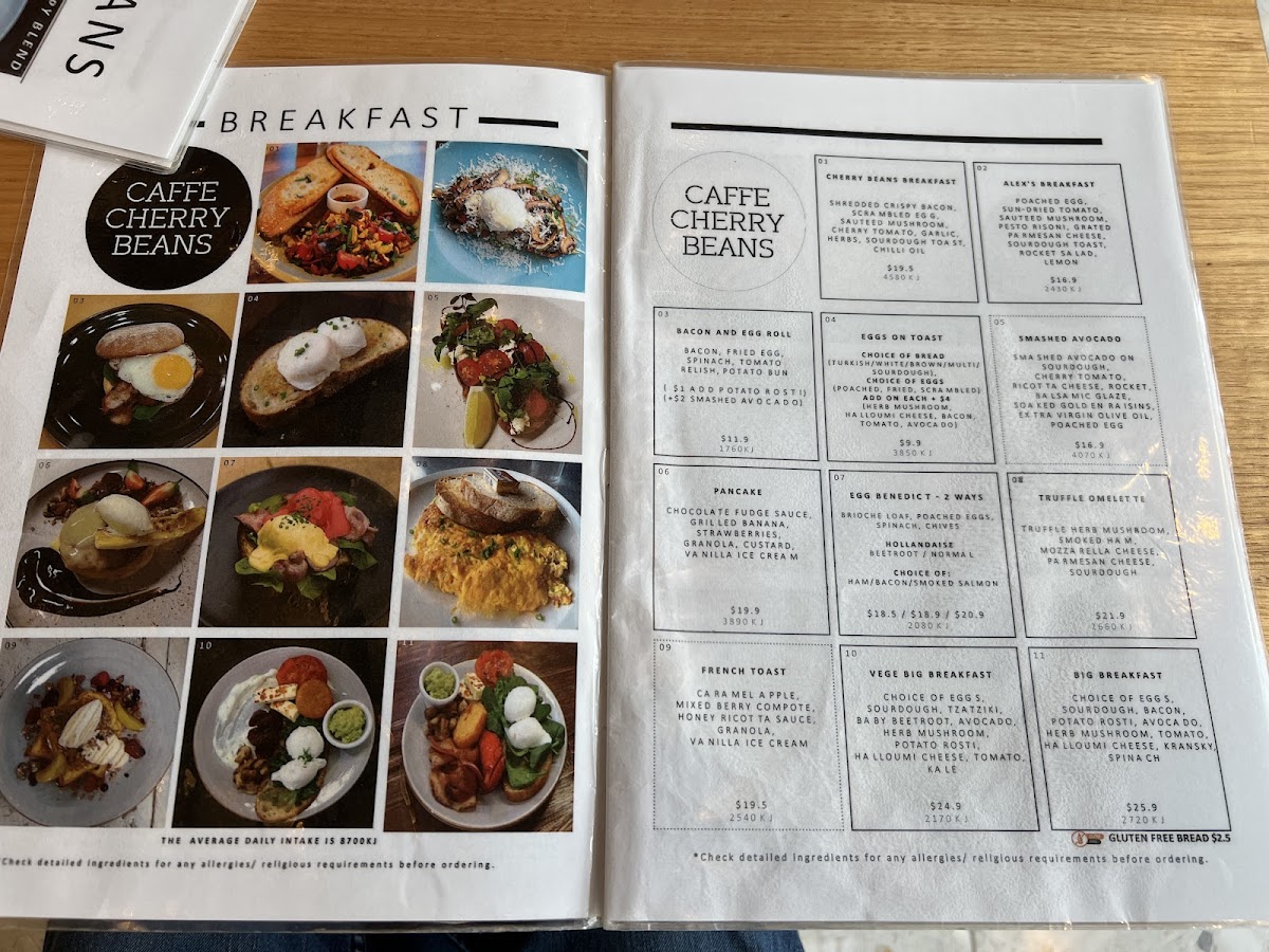 Caffe Cherry Beans - Civic menu board