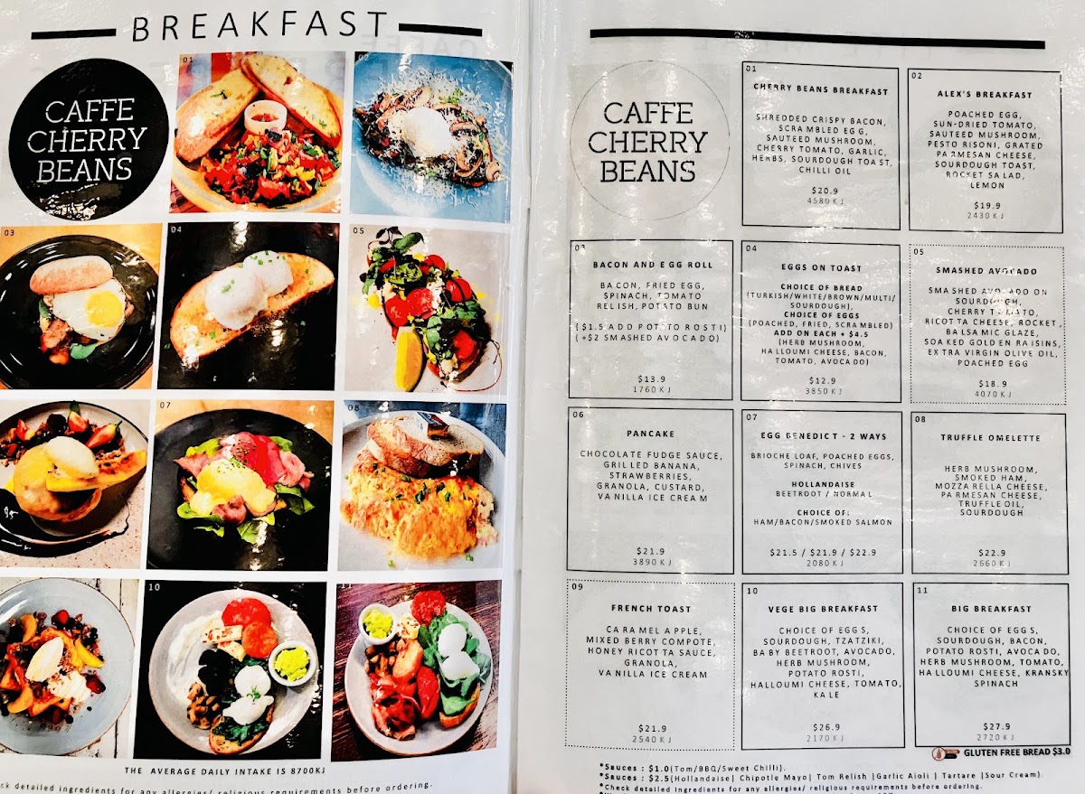 Caffe Cherry Beans - Civic menu board