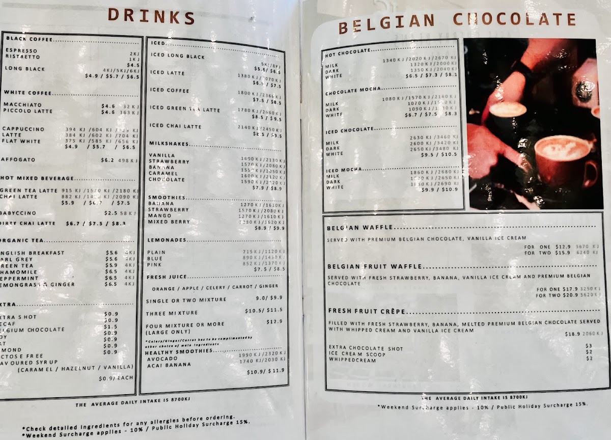 Caffe Cherry Beans - Civic menu board