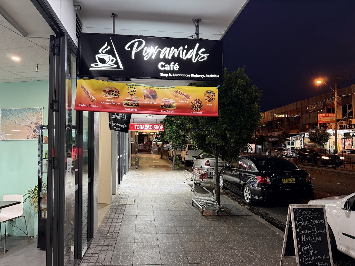 Pyramids Café menu board