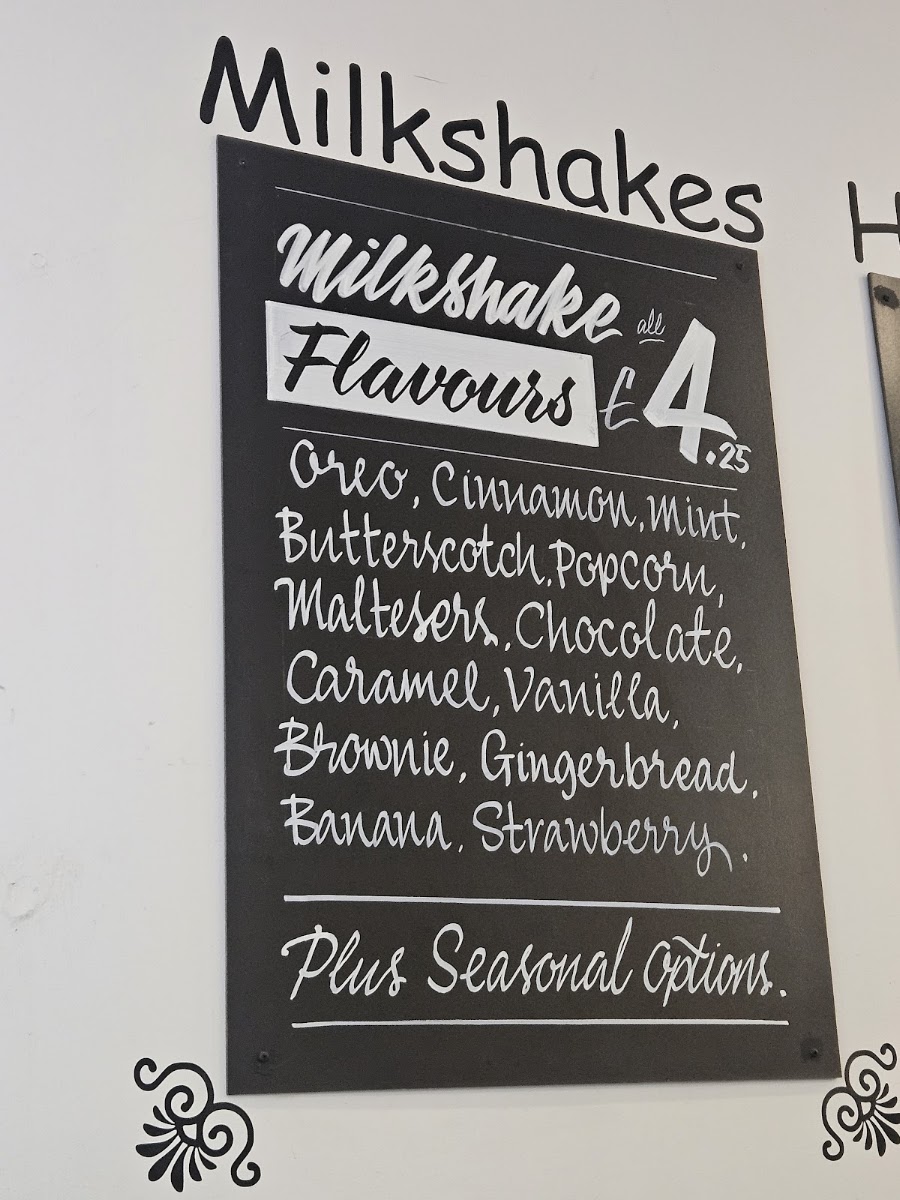 West Park Cafe menu board