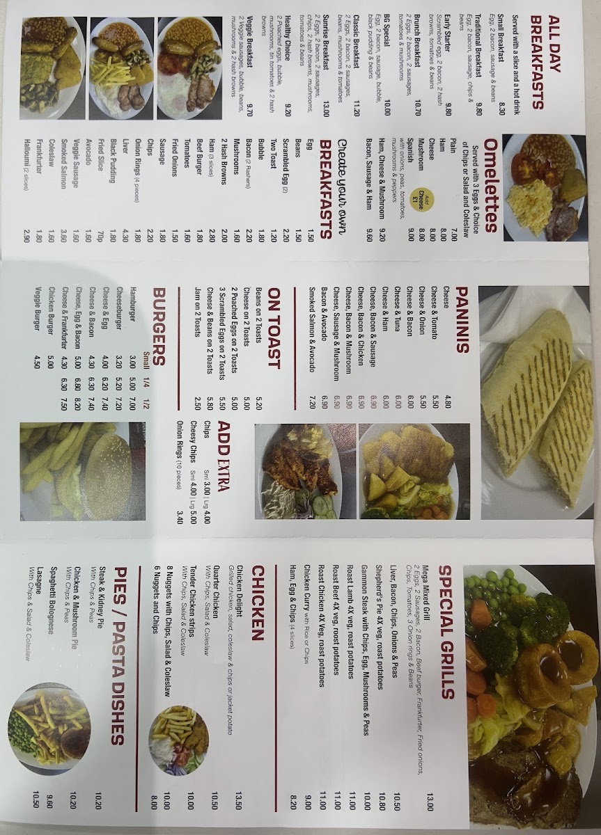 Borough Green Cafe menu board