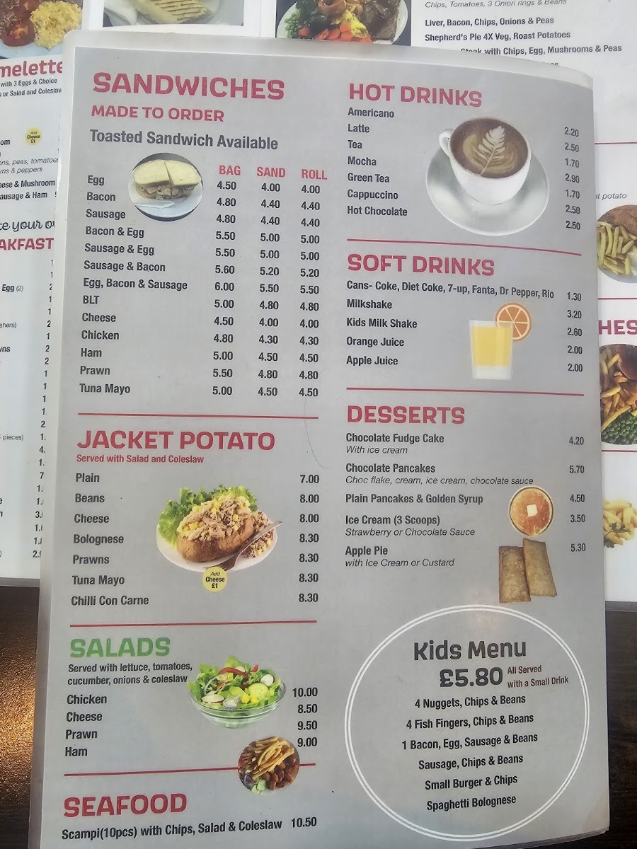 Borough Green Cafe menu board