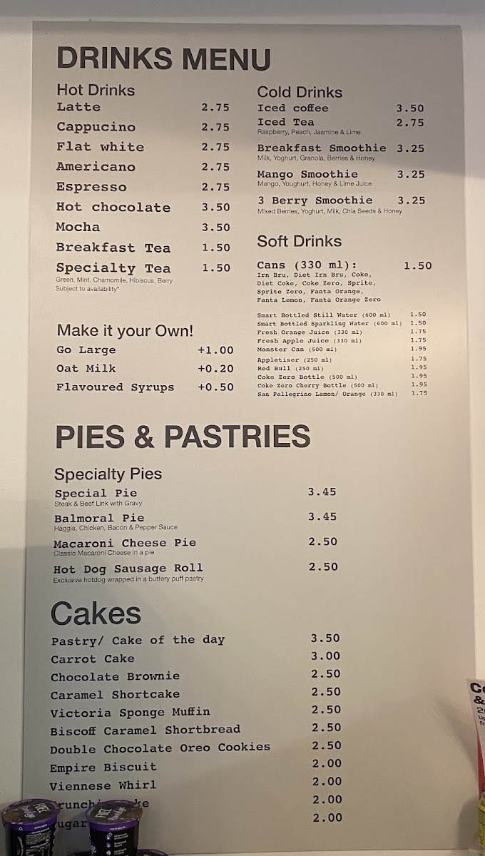 Mulkanwan menu board