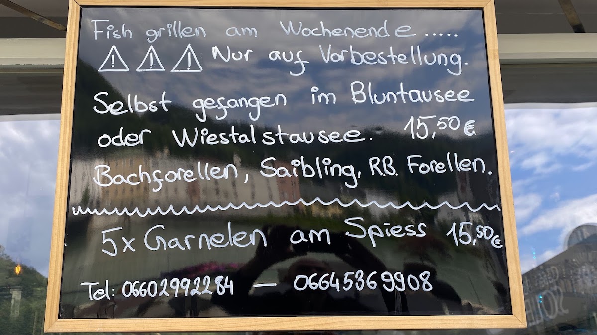 Cafè Bar Sole menu board