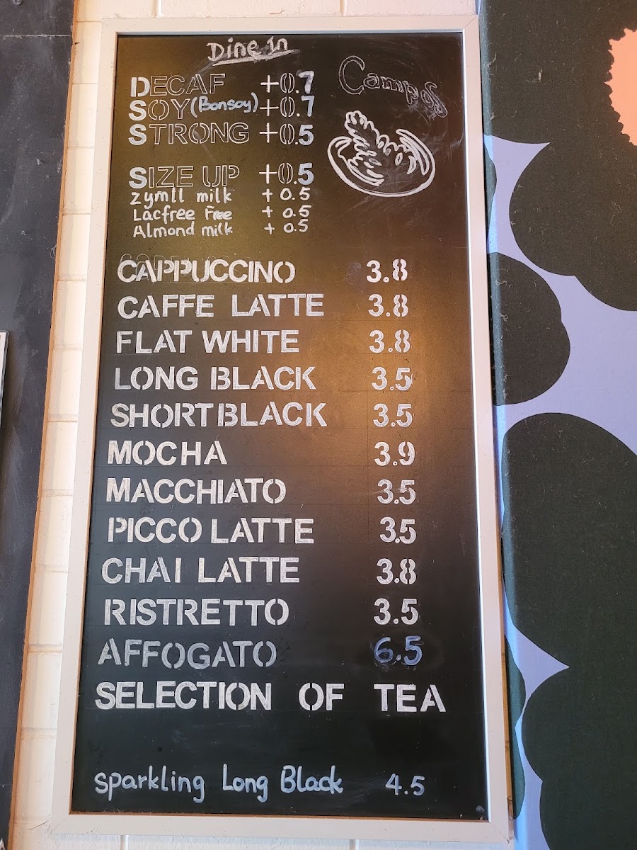 Saint and co menu board